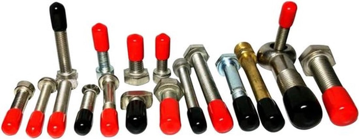 Beschermhoes voor schroefdraad - PVC rubber - Zwart - Eindkap cover - Draadbeschermers - Geschikt voor bouten - Ronde buis - 100 Stuks - Binnendia 11mm.