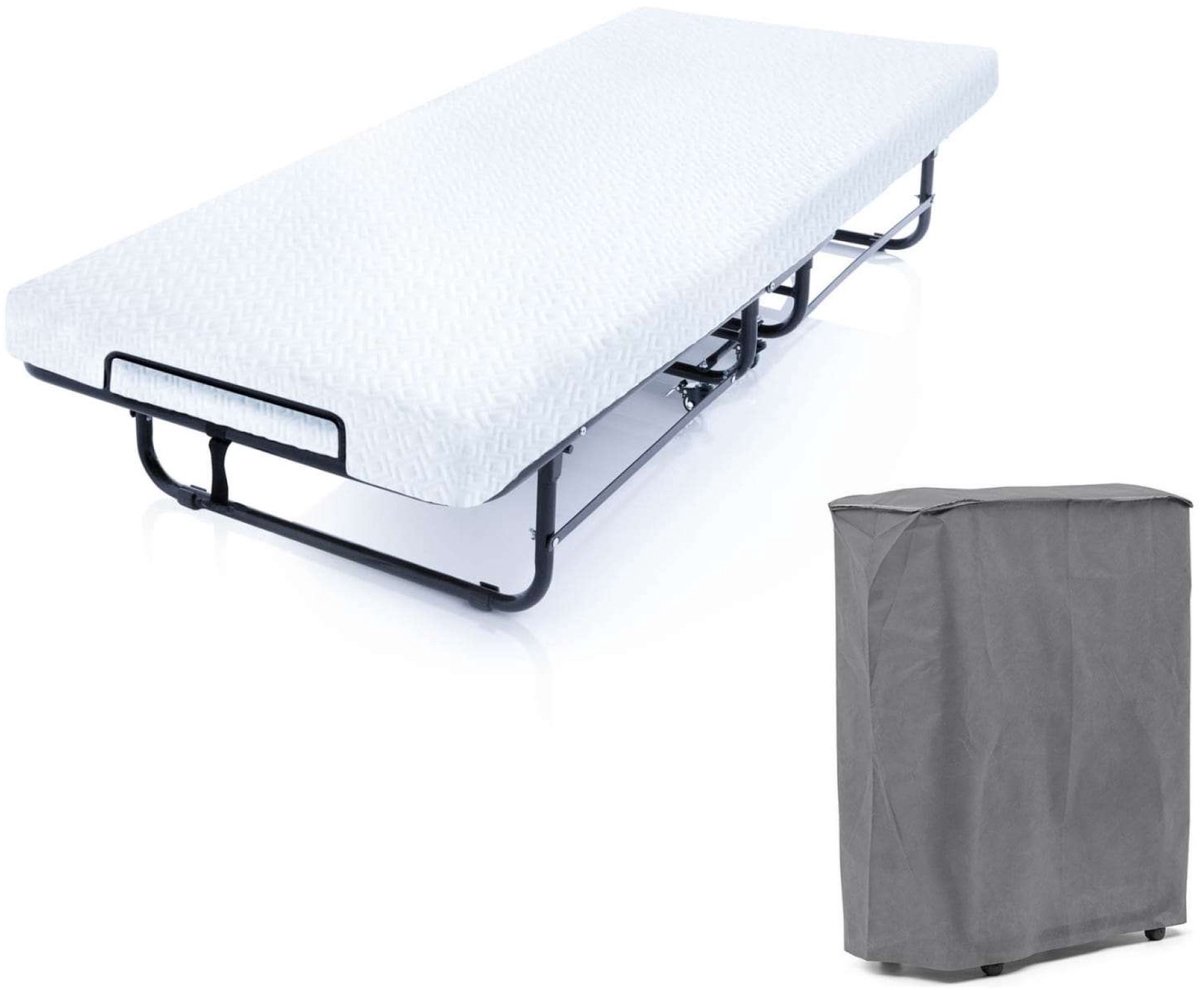 MatrasDirect Vouwbed de Luxe 90x200 inclusief beschermhoes - Logeerbed - Opklapbed 1-persoons Zwart