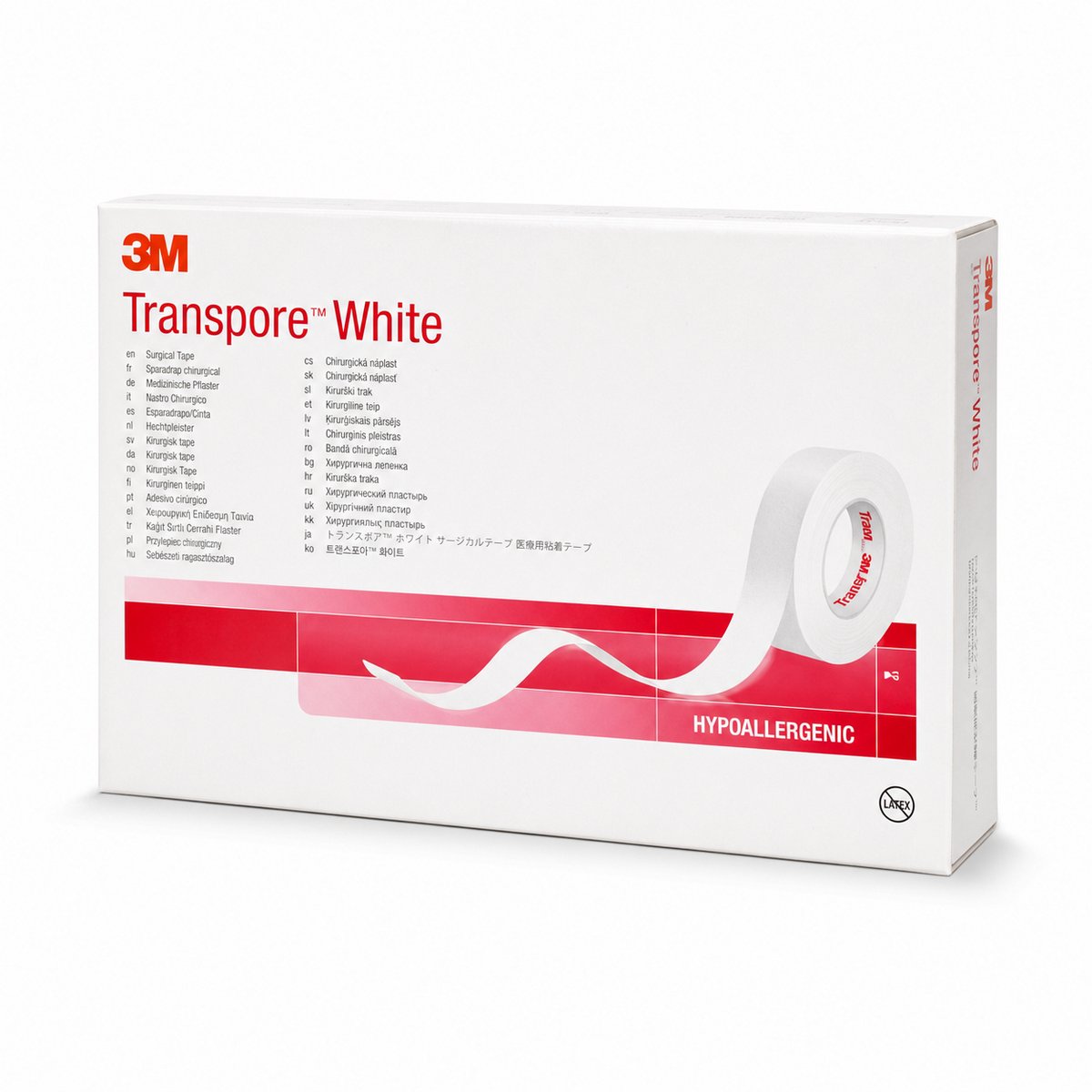 3M Transpore witte hechtpleister 2,5 cm x 9,1 m 12 stuks