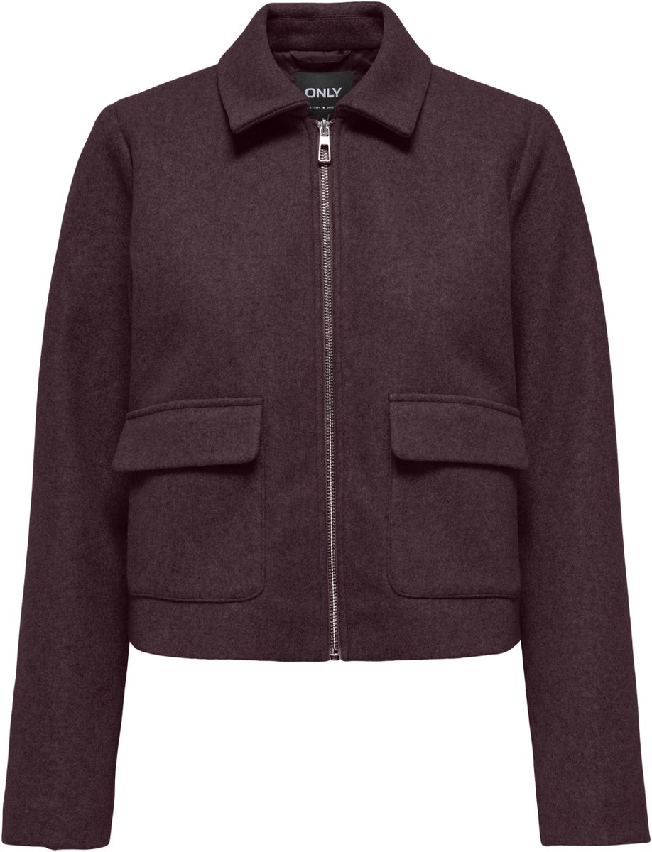 Only Jas Onlvela Zip Short Jacket Otw Noos 15359339 Winetasting/melange Dames Maat - M
