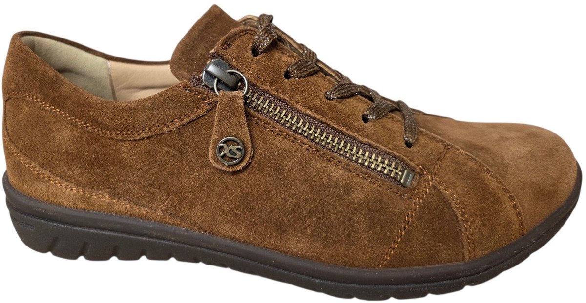 Hartjes 162.0825/30 53.00 Casual Sneakers Bruin Suede Dames Breedtemaat G - Bruin - 38