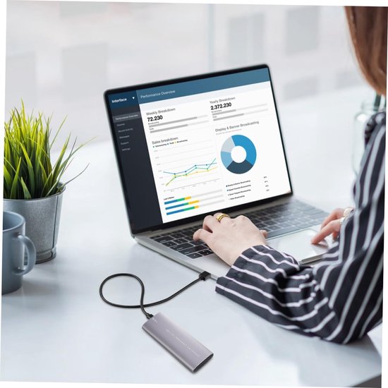 Externe Harde Schijf - Draagbare Opslag - Snelle Data Transfer - Type-C Connectiviteit - 11.5 cm - Zwart — afbeelding 3