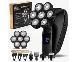 Wellshave 5 in 1 Scheerapparaat Mannen + Extra Scheerkop - Gezicht en Hoofd Trimmer - Head Shaver - Nat & Droog Shaver - Face en Head Shaver – Hoofd Kaal - Skull Deal 1.0