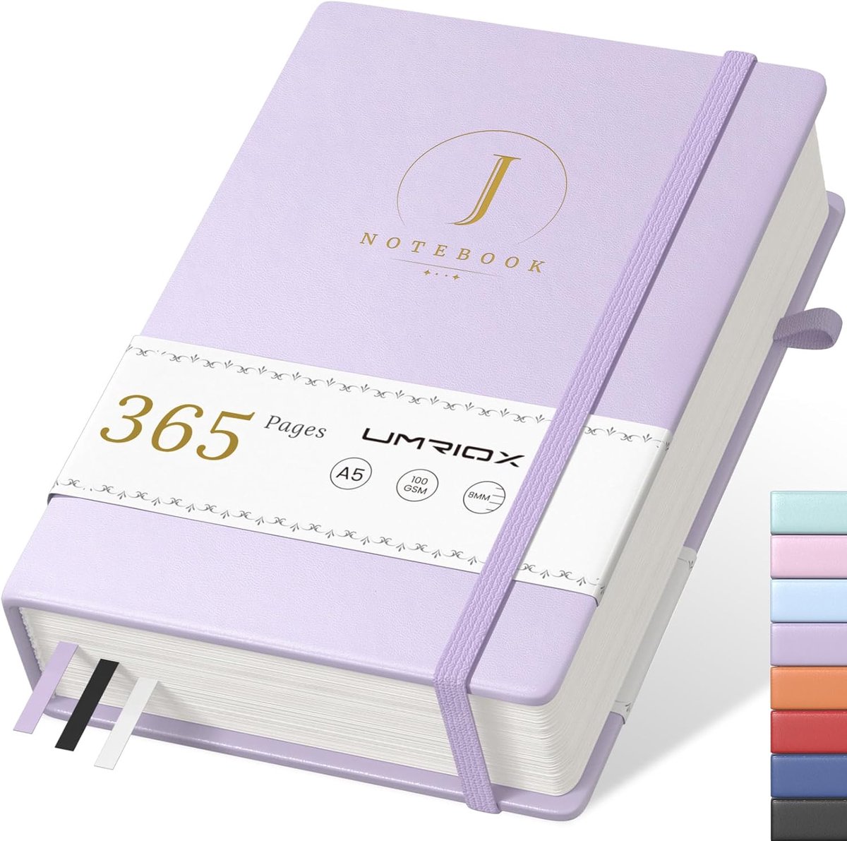 Notitieboek A5 - hardcover met gelinieerd papier - 100 g/m² inktvast - perfect voor notities en leren - SnelShoppen