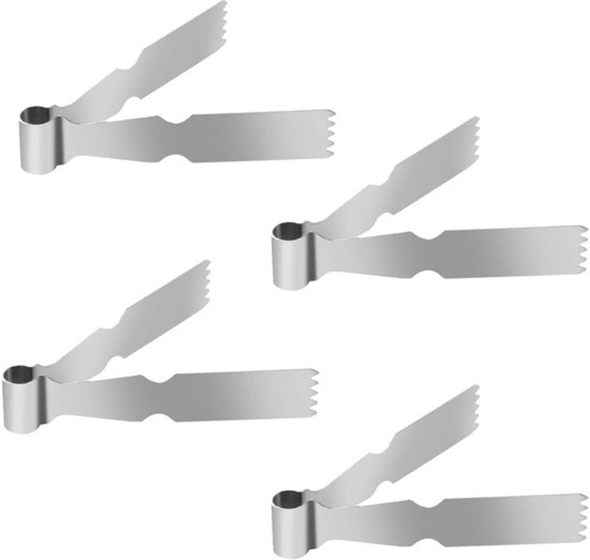 Maamoul-vormset 4-delig - Koekjes vormen - Roestvrij staal - Taartpincet - Baktang - Comfortabele grip - Koekjesvorm