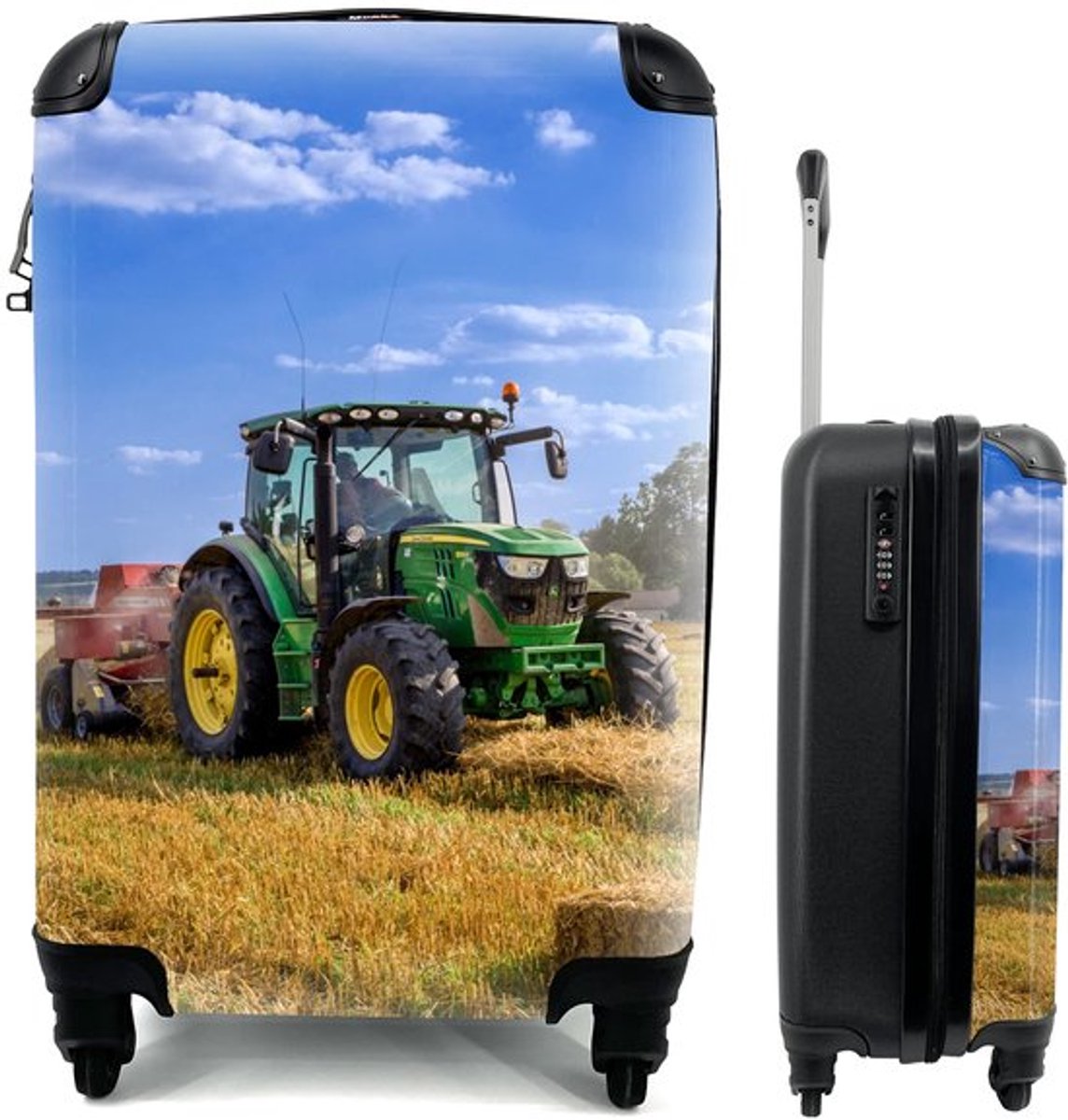 Koffer Lichtgewicht - Handbagage - Cabin Size - 4 Zwenkwielen - Cijferslot - Transparante Voorkant met Inlay - Reiskoffer