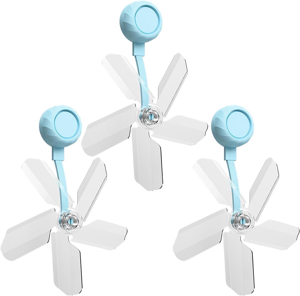 AC Deflector - Luchtstroom Gids - Comfort Verhogend - Anti-Directe Luchtstroom - Set van 3 - Blauw