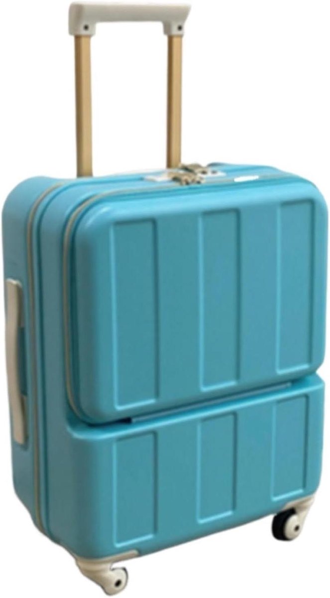 Reis koffer - Trolley koffer - Zakenreis - Voorkant opening - 70 x 44 x 28 cm - Zwart