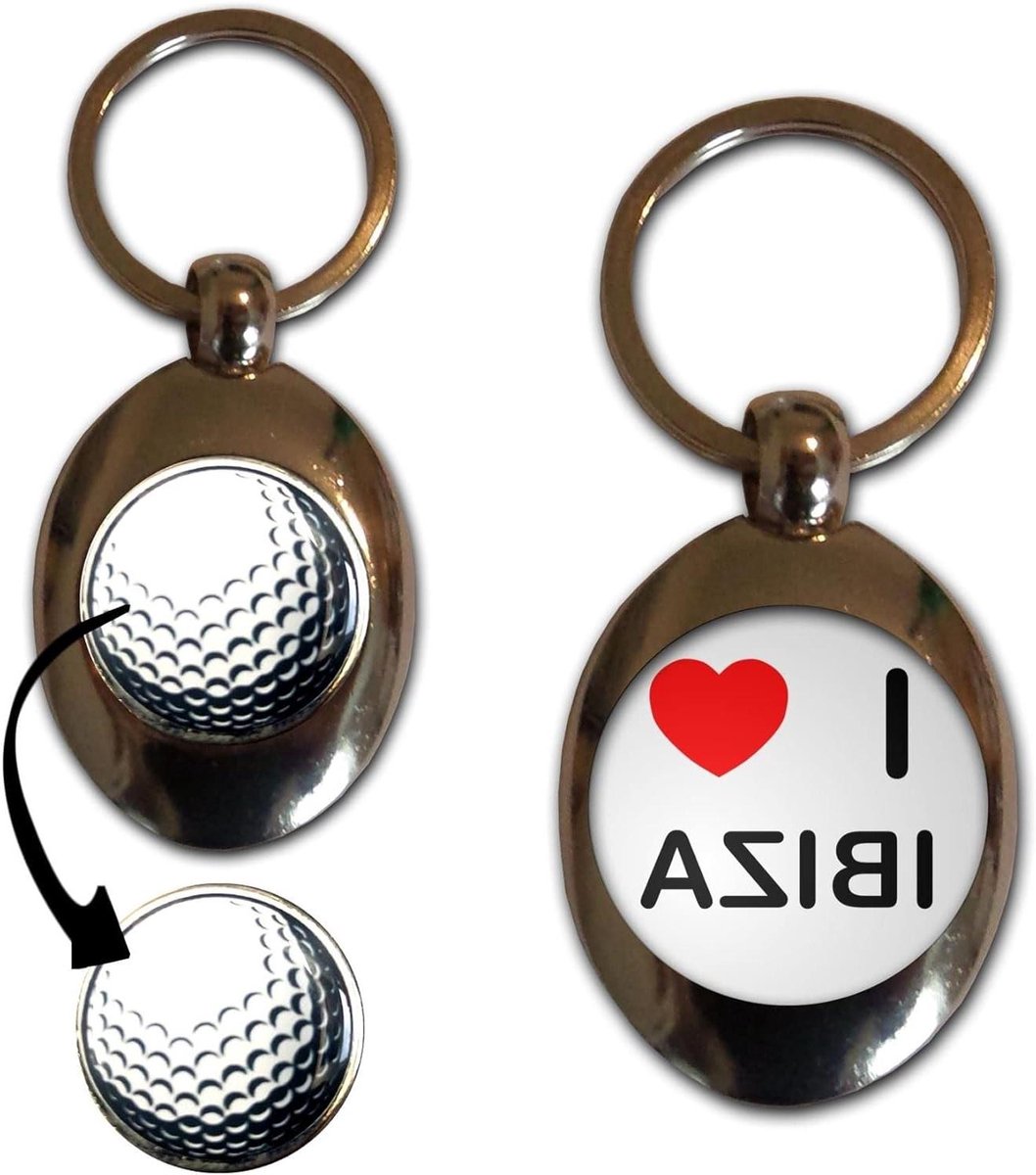 Golf Bal Marker - Sleutelhanger Bal Marker - Golfen op de Baan - Magnetisch Gehuisvest - 25 mm - Zilver