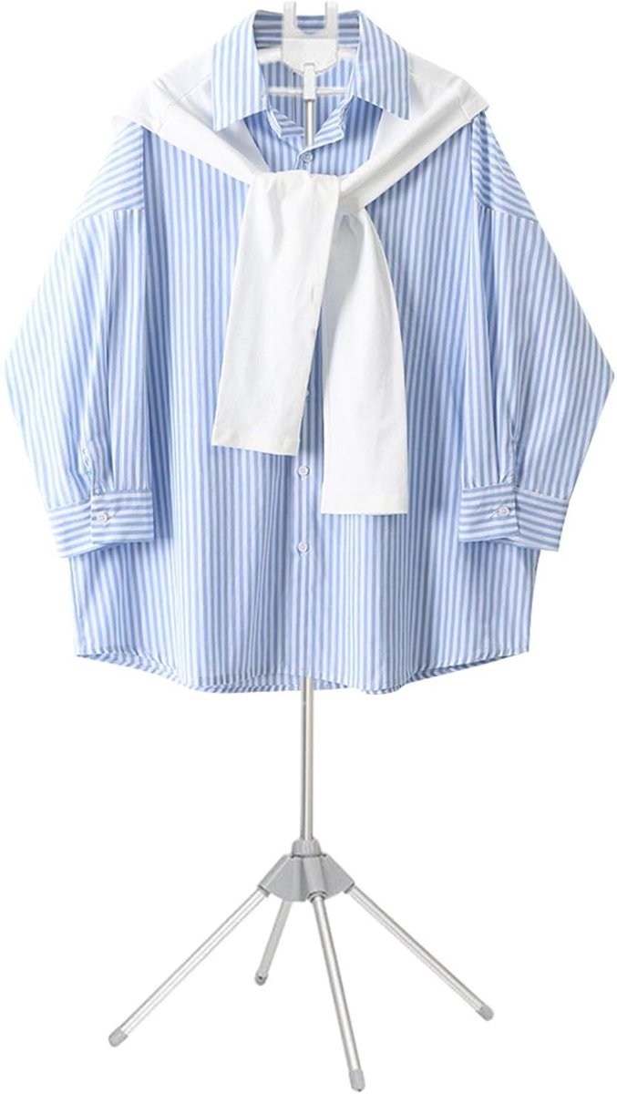 Kledingrek Stoomstrijk - Stoomhanger Kleding - Kleding Kreukvrij Houden - Verstelbaar Inklapbaar - Tot 160 cm - Grijs