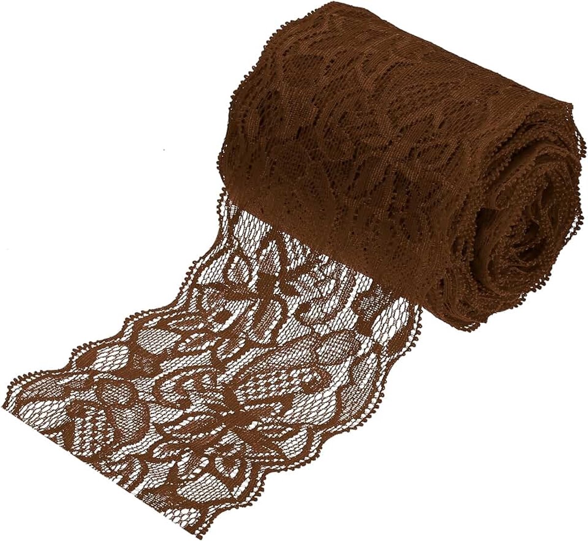 3 inch breed 25,4 m kant lint bloemenpatroon bruin kant rand kleurlint voor naaien en knutselen kunsthandwerk geschenk verpakking boeketten bruiloft decoratie