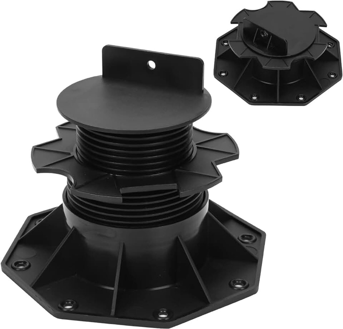Stelzlager, in hoogte verstelbaar, 30 stuks, Stelvoet 60-140mm, Plaatdrager - Stelzlager voor terrasplaten-onderconstructie hout, WPC en steen