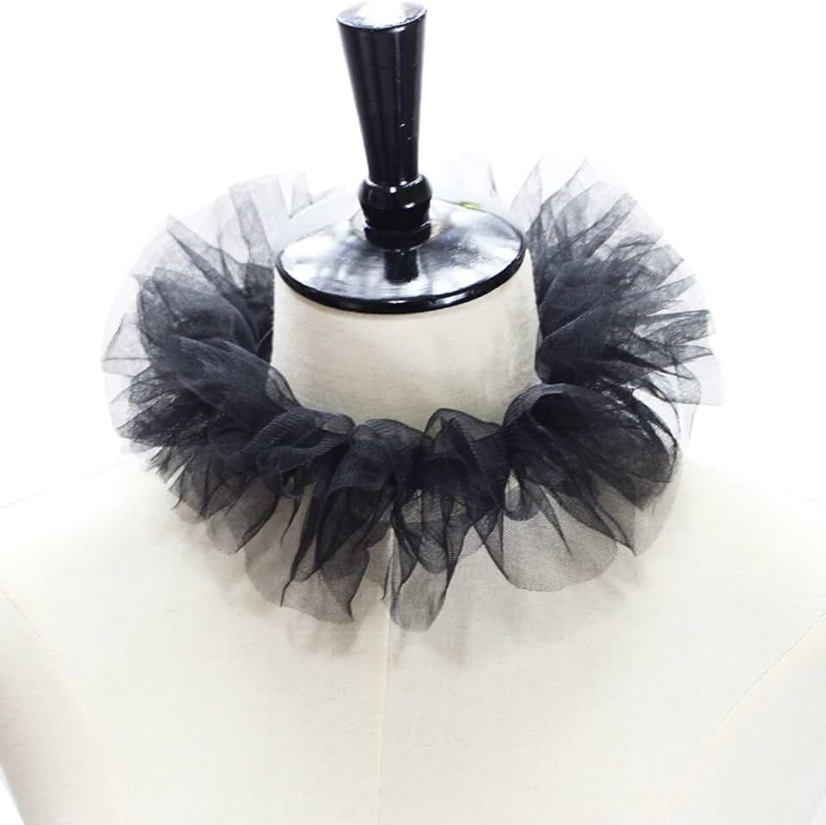 Tüll flauschig gerüschter falscher Kragen geschichtetes Mesh Cosplay Kostüm Clown Choker