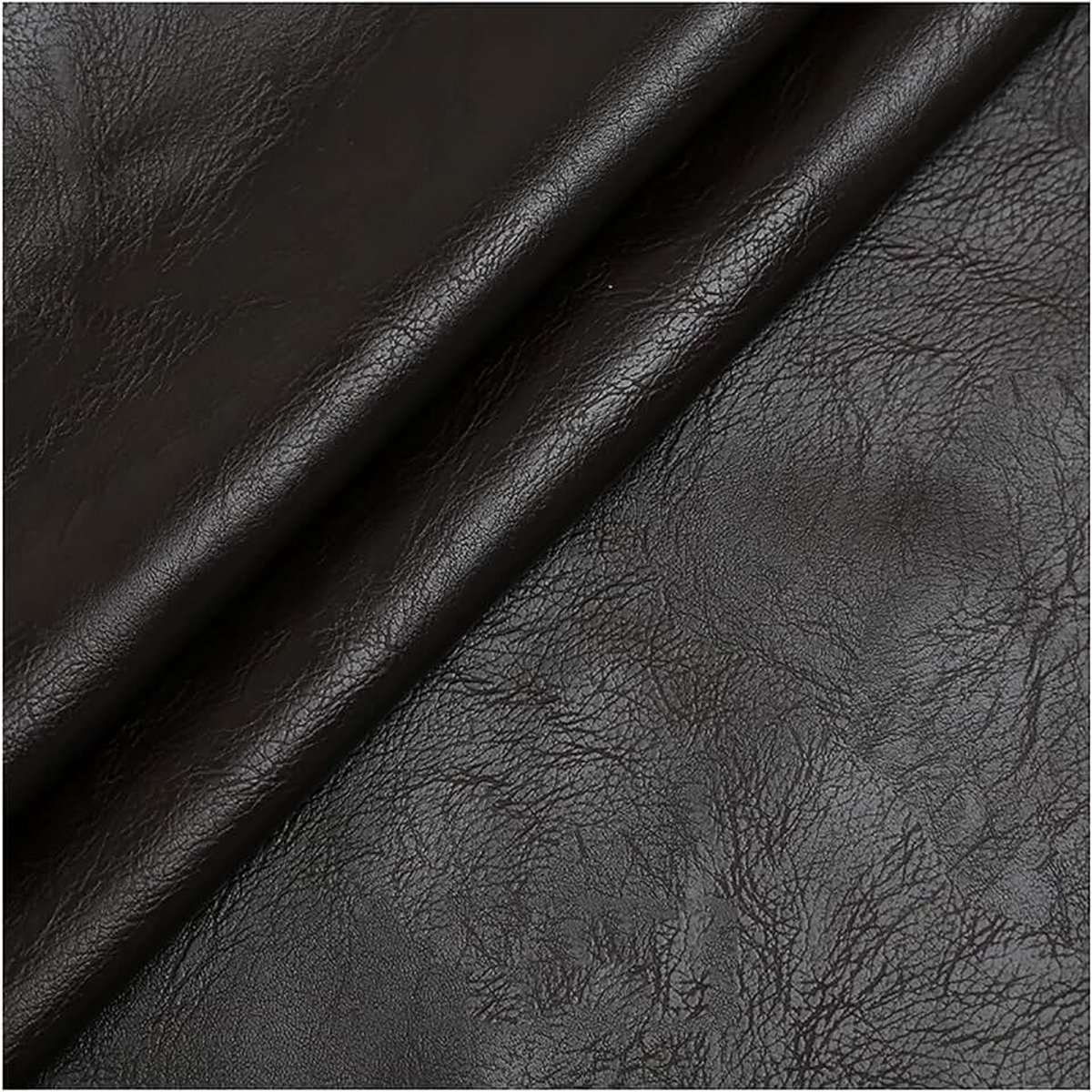 Stof PU Lederen Stof Sheet Leather Craft Vinyl Stof Kunstleer Stof Kunstleer Stoffering Stof Materia Faux Lederen Jurk Maken-Diepe koffie 1.38x6m