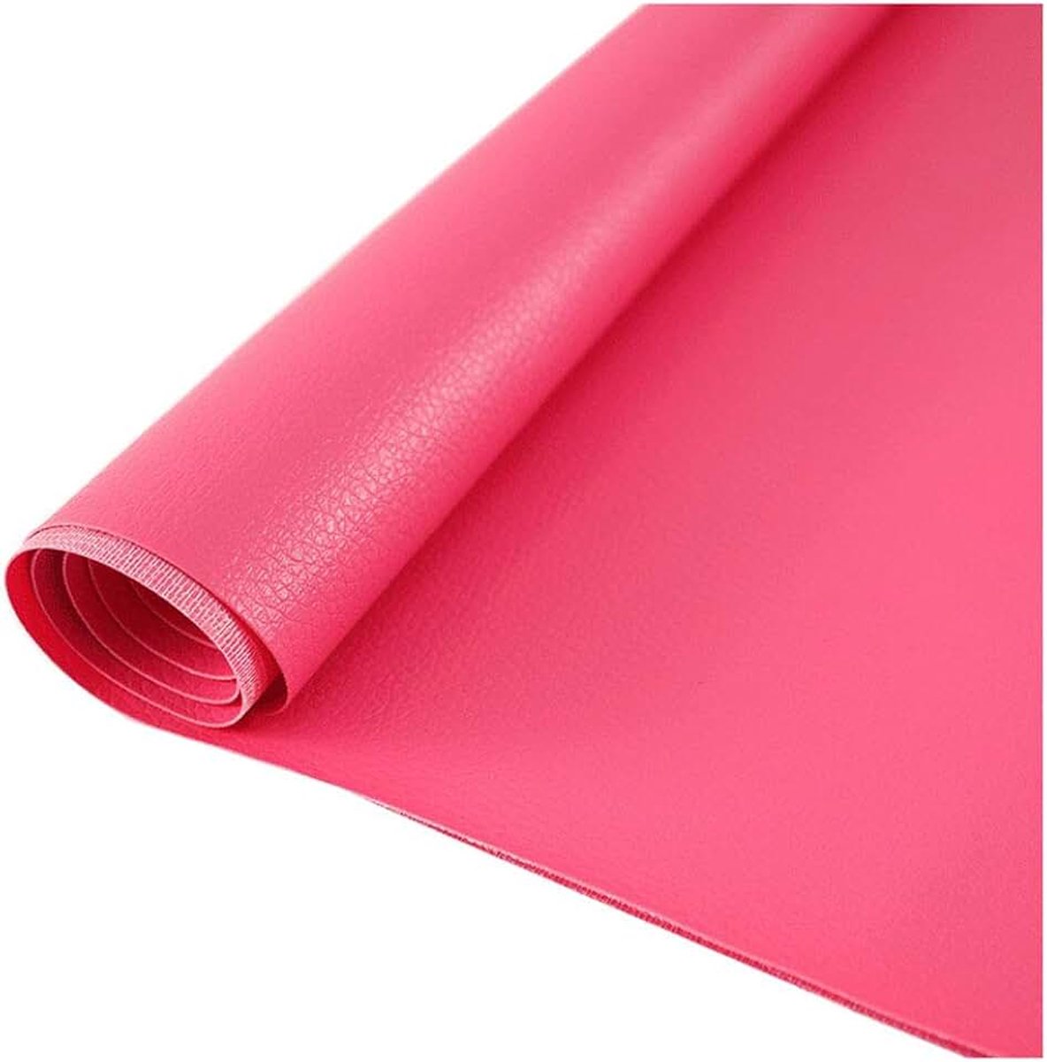 Stof Sheet Set Faux Lederen Bladen Lederen Bladen Kunstleer Stretch Stof PVC Materiaal voor DIY Ambachten Naaien Maken Bogen Oorbellen Haarclips Leveringen -Rose rood 1.38x7m
