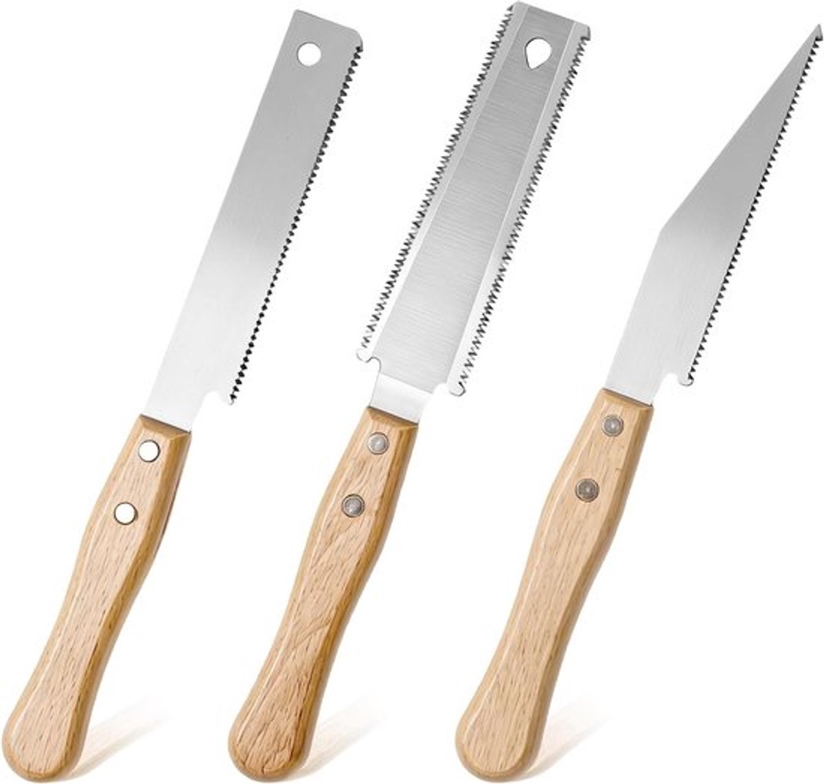 Handzaag Set van 3 - Ideaal voor Houtbewerking, Tuinprojecten en Kluswerkzaamheden