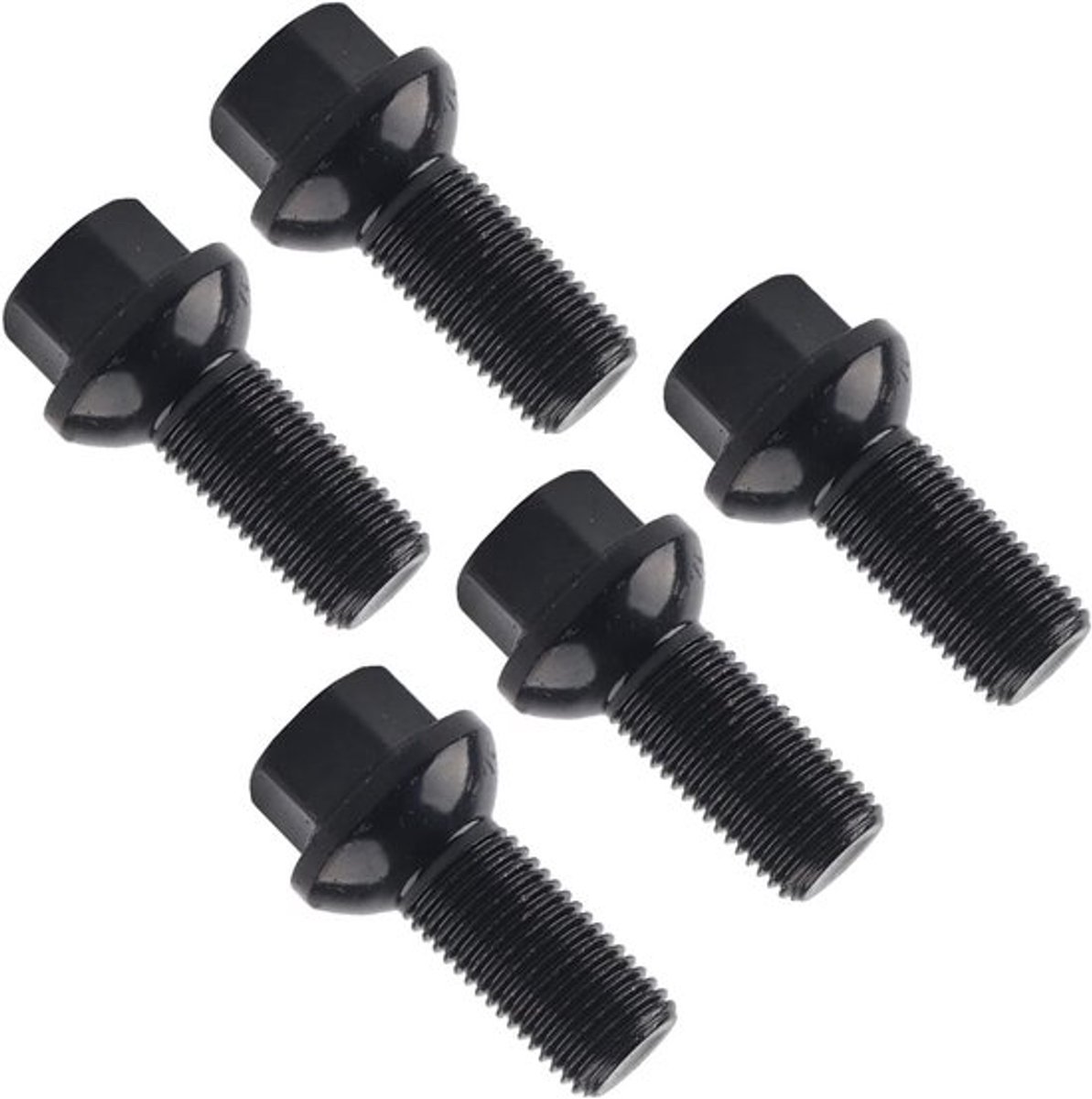 Set van 5 M14x1.5mm Wielbouten en Moeren voor Mercedes A180 A200 W176 2012 - Zwart RVS, Duurzaam en Betrouwbaar