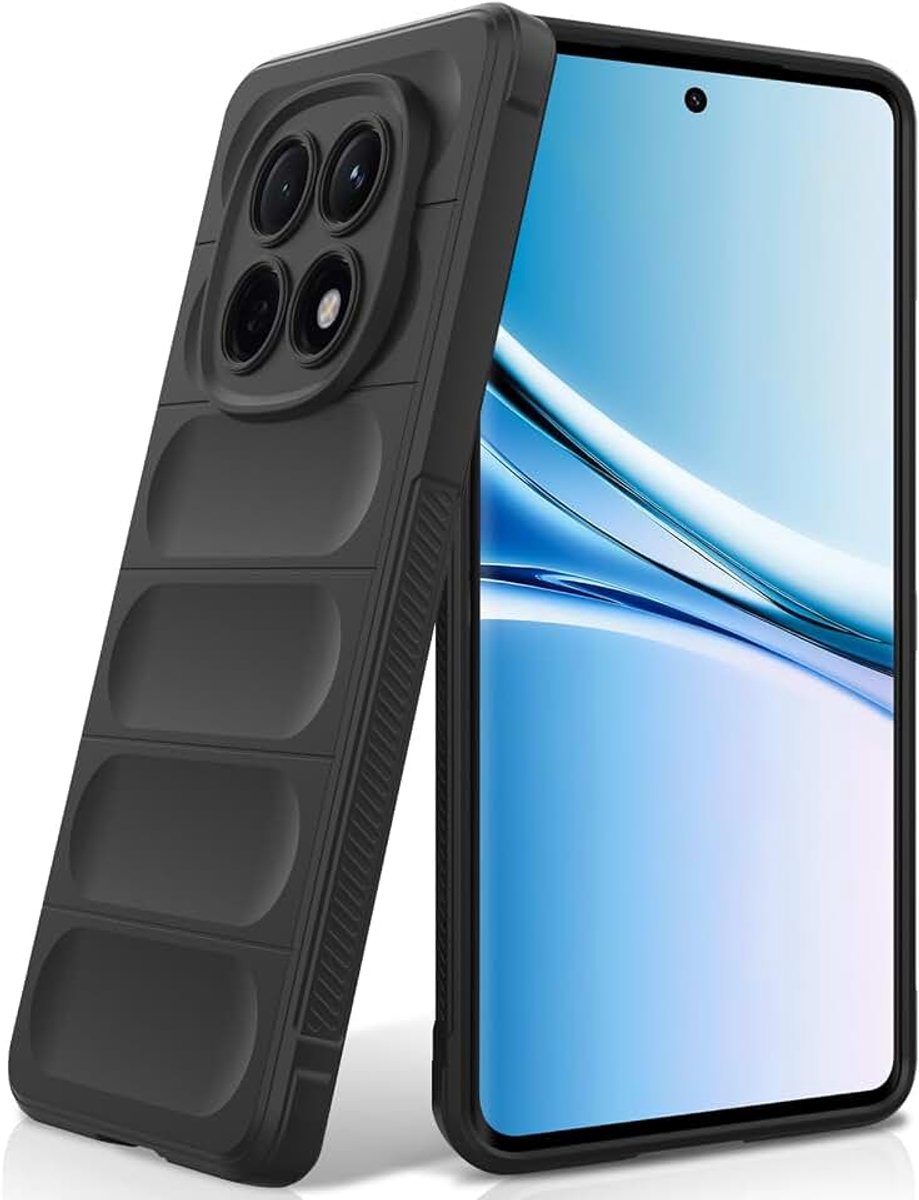 Hoesje voor Xiaomi Redmi Note 15 5G / Poco M8 5G, Anti-val Airbag Ontwerp Siliconen Case, Schokbestendige Beschermhoes met Microvezel Voering, Zwart