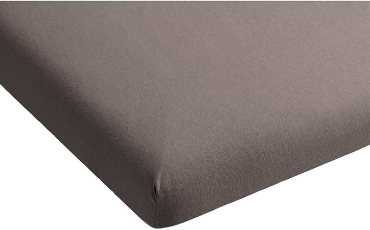 Hoeslaken Jersey Katoen - Topdekmatras Antraciet - 100x200