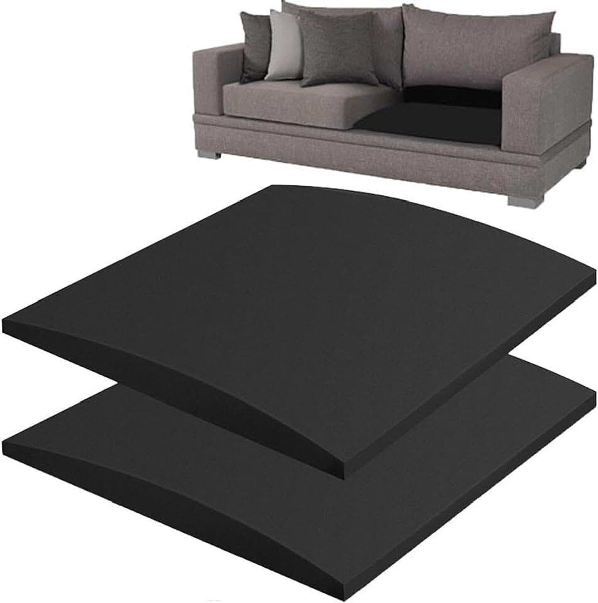 2PCS Sofa Support Cushion, Bank Protector, Niet-vervormbare Sponge Sofa Support Pad, Verbetert het comfort, Gebruikt voor Sagging Repair Pad, Geschikt voor Combinatie Dubbele Stoelen