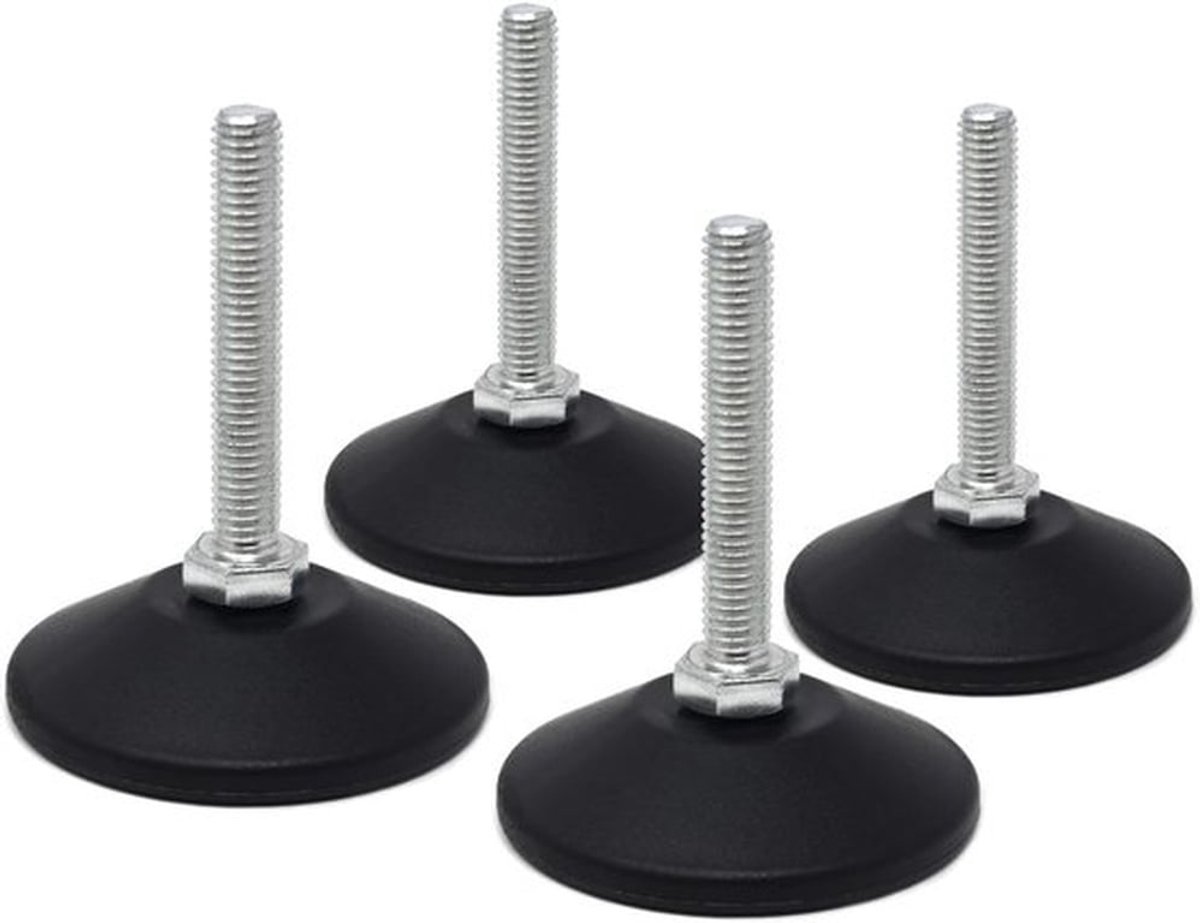 - Stelschroef - Verstelbaar - Verzinste schroef - 4 x 50 mm - Voor meubels en machines - Maximaal 500 kg - 4 stuks