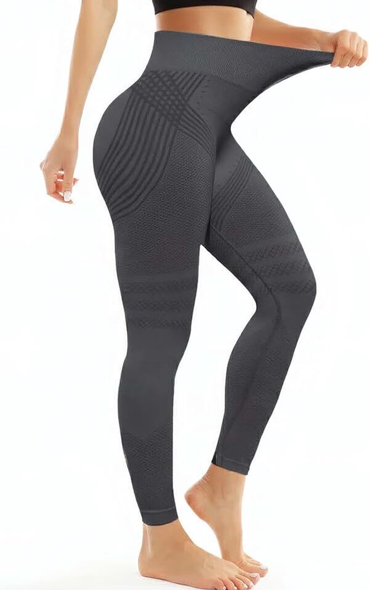 Legging voor dames, 3D-compressielegging, afslankheid, hoge taille, naadloos, sportbroek, yoga, fitness, vormgevend