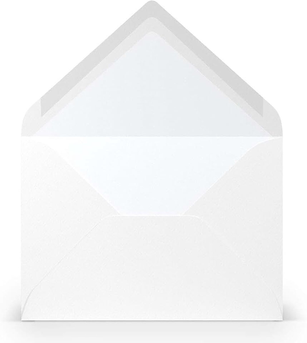 100 enveloppen DIN B6 Wit geribbeld - 100 g/m² Kuvert Zonder venster 17,8 x 12,5 cm - Omslagen met natte lijm scherpe klep