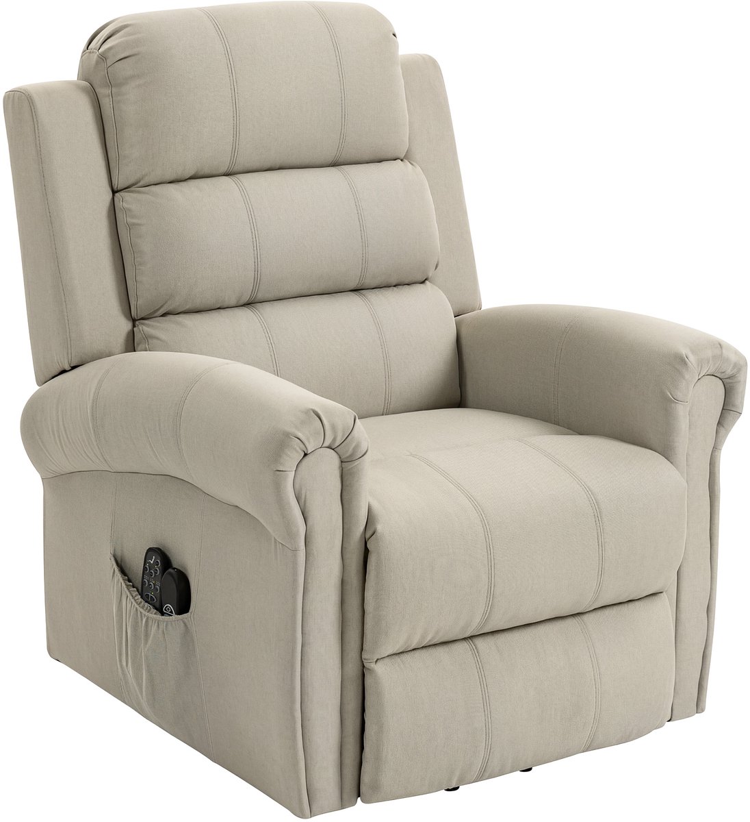 Elektrische sta-op-fauteuil, elektrische relaxfauteuil met massage- en verwarmingsfunctie, 87 x 87,5 x 108 cm, beige – foto 2