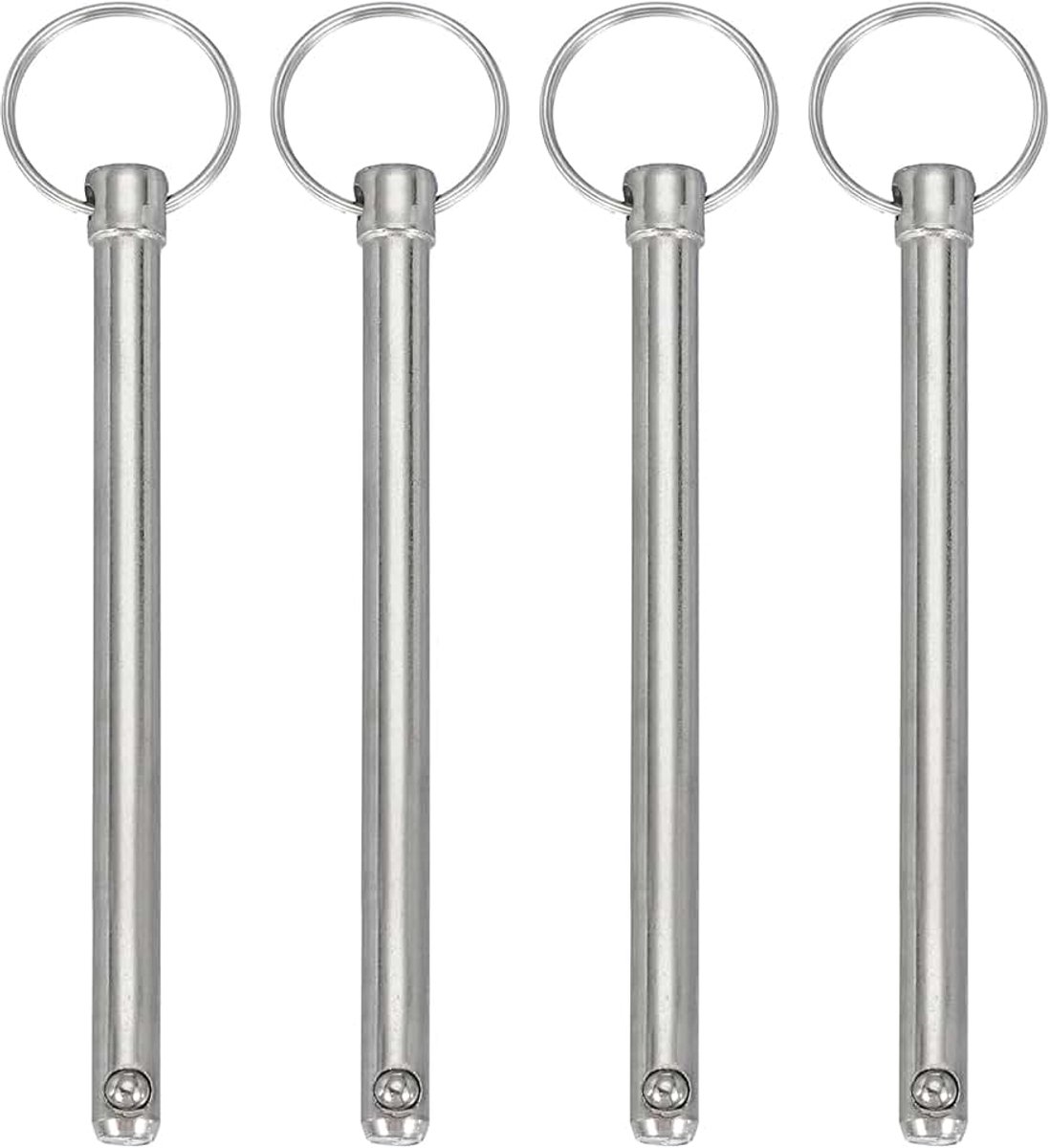 Snelspanpen, diameter 5/16 inch (8 mm) nuttige lengte 95 mm, totale lengte 135 mm, Bimini toppen, marine-hardware van koolstofstaal voor bootaccessoires, verpakking van 4 stuks