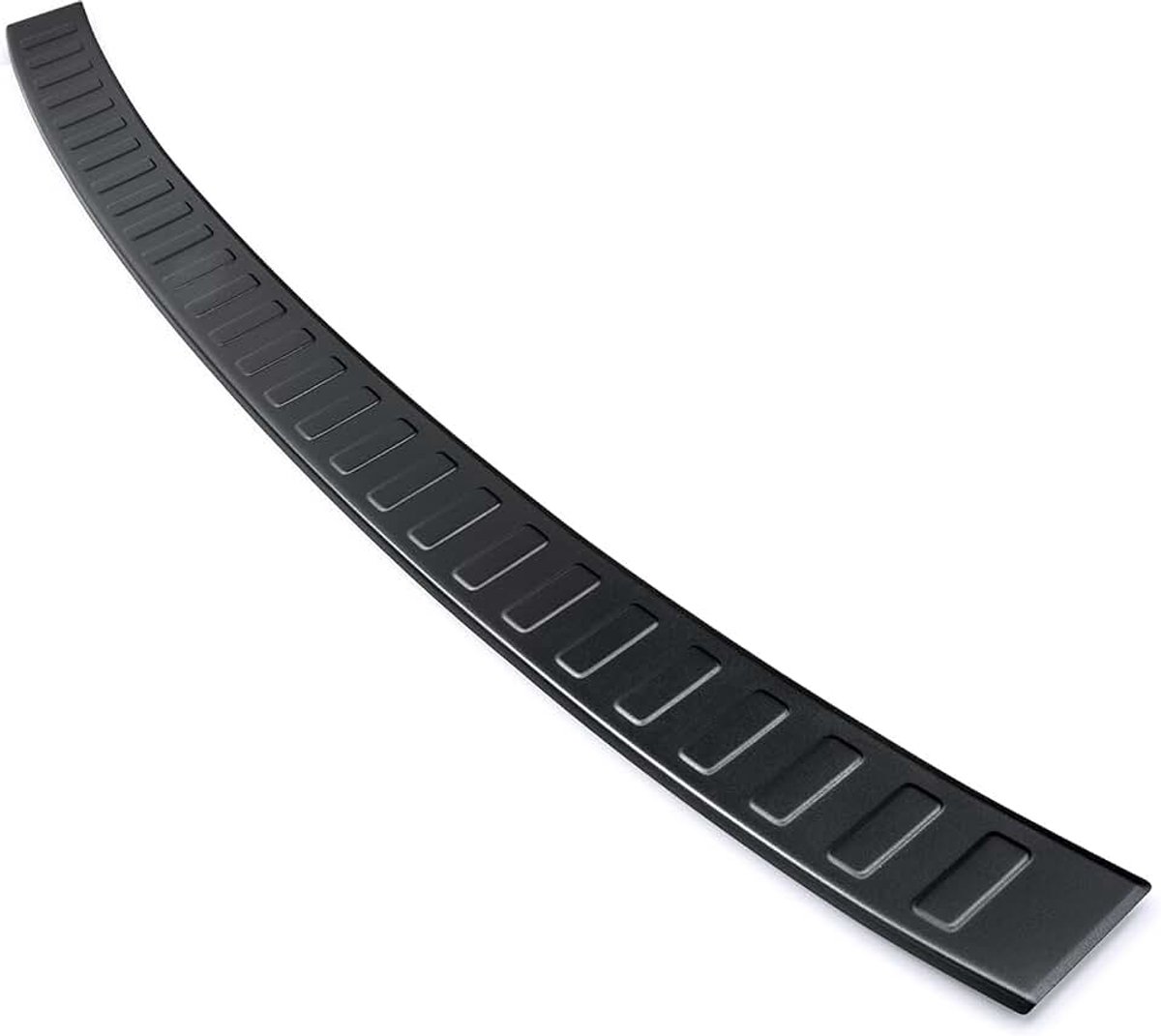 Teileplus24 AL102 Achterbumperprotector gemaakt van technisch puur aluminium met 3D reliëf en afschuining, voertuigspecifieke pasvorm, eenvoudige installatie