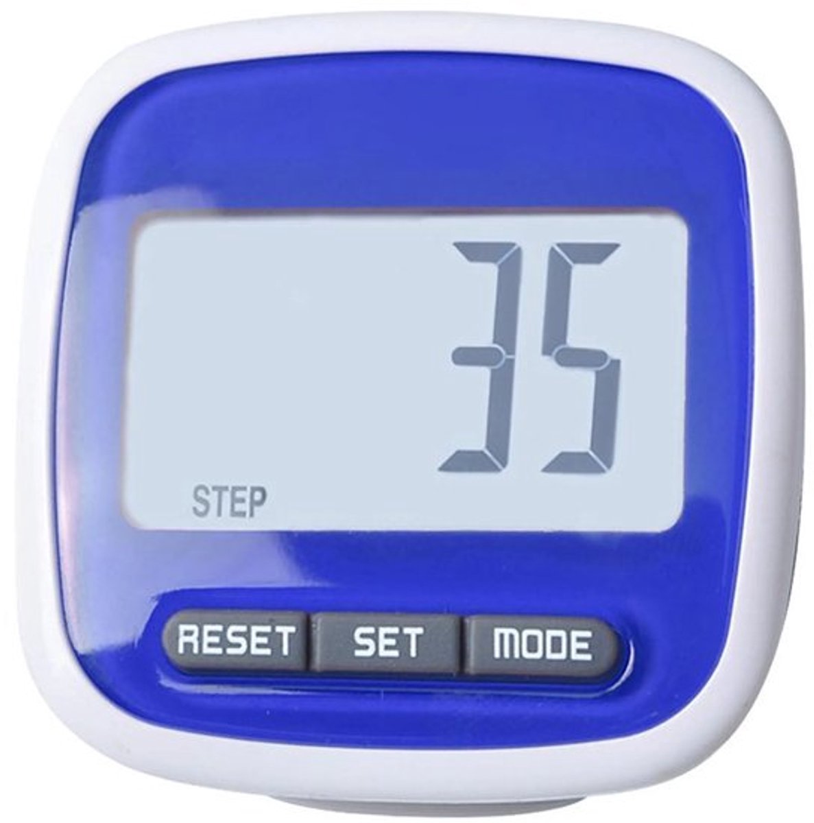 Eenvoudige Stappenteller - 3D Teller - Loopstappen Tellen - 3D Sensortechnologie - 99999 stappen - Blauw