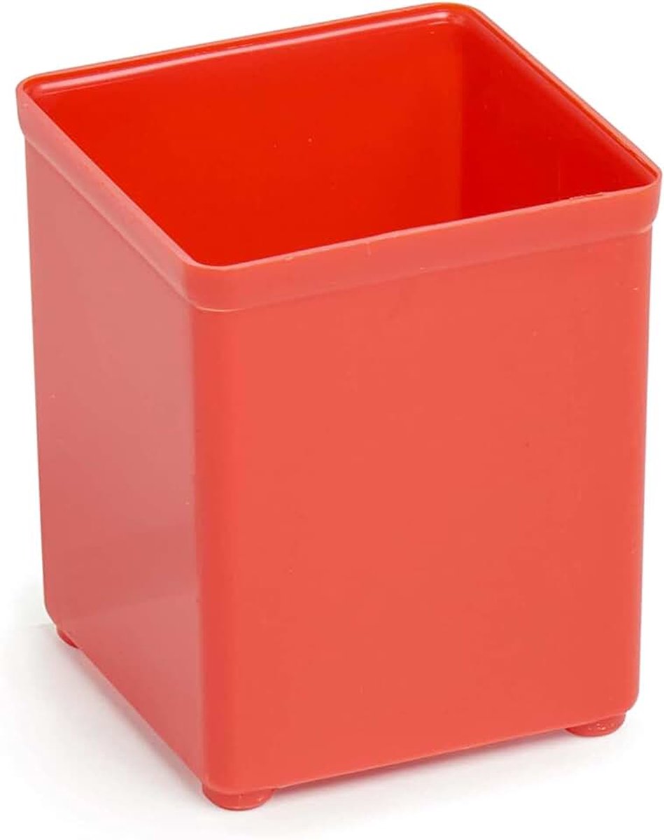 10 stuks inzetbakjes 63 mm A3 rood B52 x D52 x H63, geschikt als Bosch L-BOXX inzetbakjes voor assortimentsdozen zoals Bosch Sortimo inzetbakjes, set voor L-BOXX, -BOXX, T-BOXX, ProClick Tray