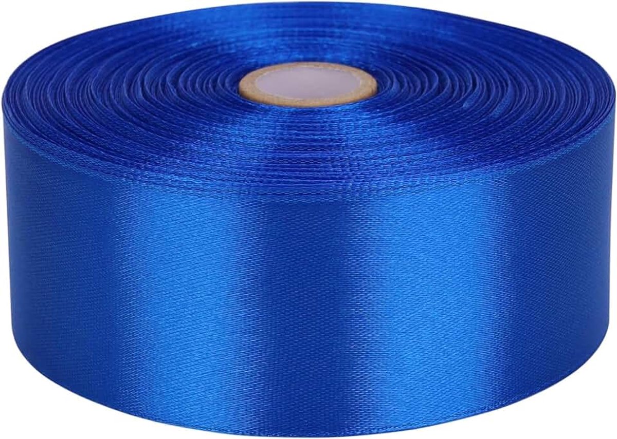 Satijnen lint voor geschenkverpakkingen, knutselwerk, lengte 25 yard (klokje, 4 cm)