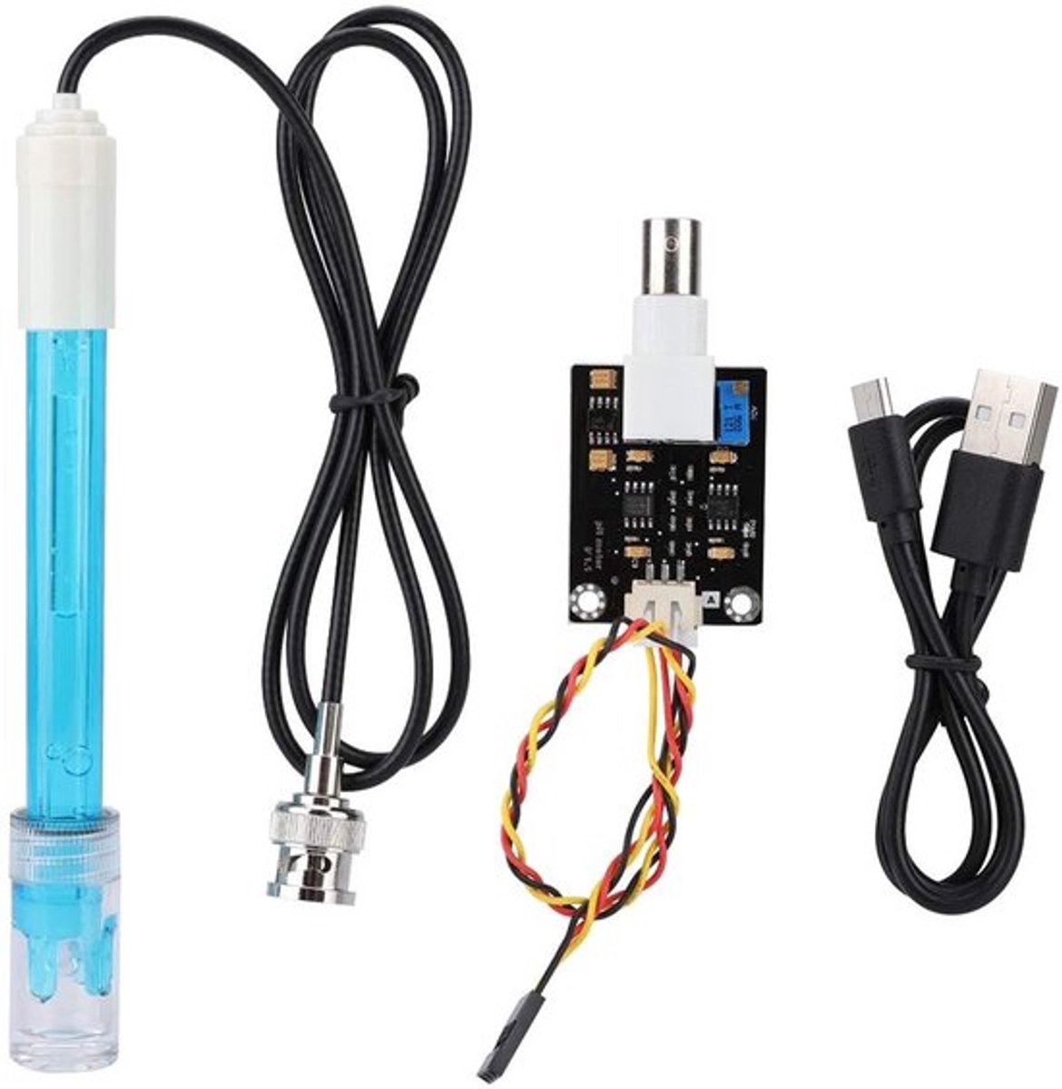 PH-sensormodule - pH-testen - Nauwkeurige metingen - Compact formaat - PH-sonde - Geschikt voor waterige oplossingen - Professioneel gebruik