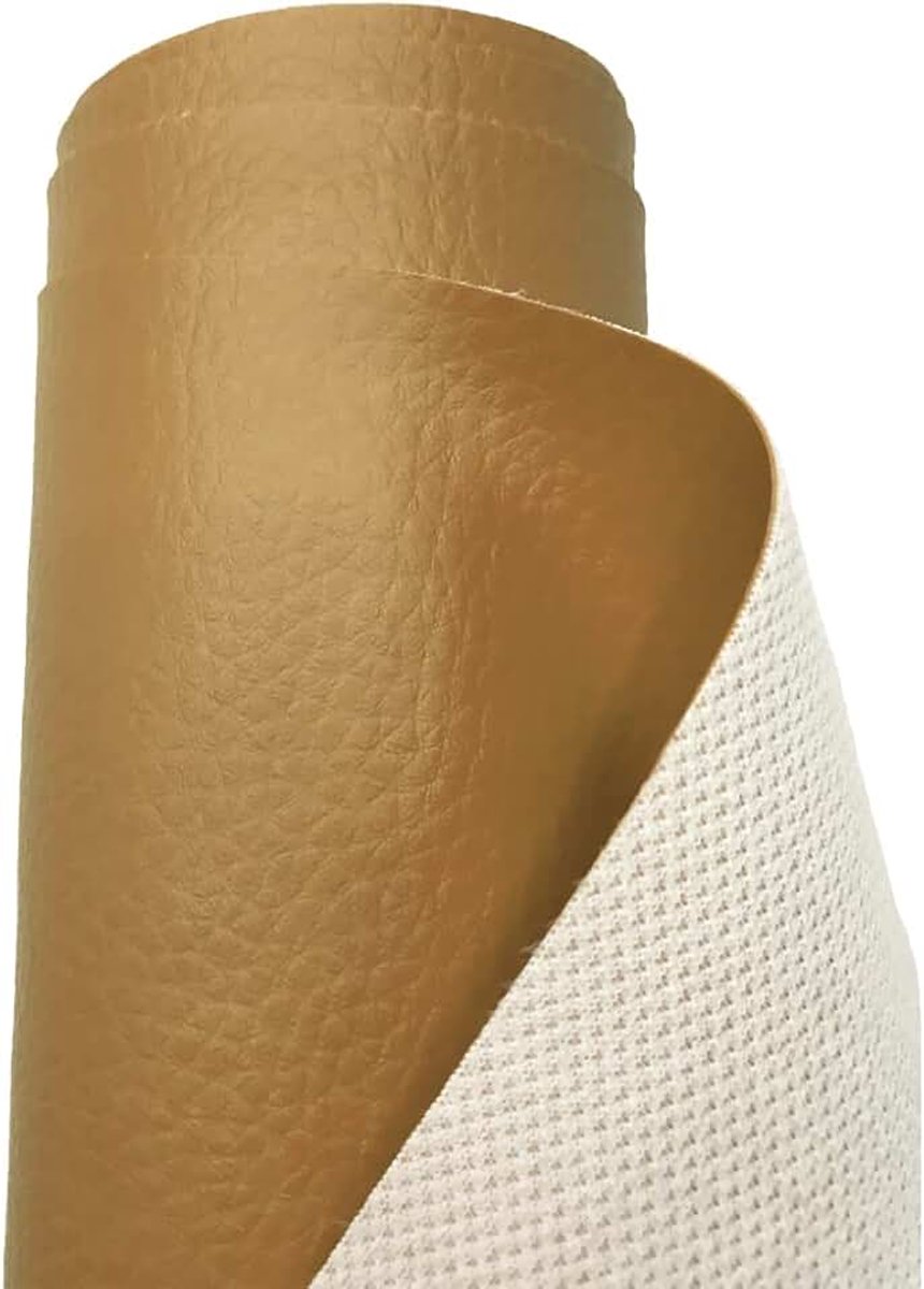 Stof, nepleer, vinyl, waterdicht, materiaal, voor kleding maken, bekleding, tafelkleed, tassen, korte broeken, rokjes, beige, 2 meter, 200 x 140 cm