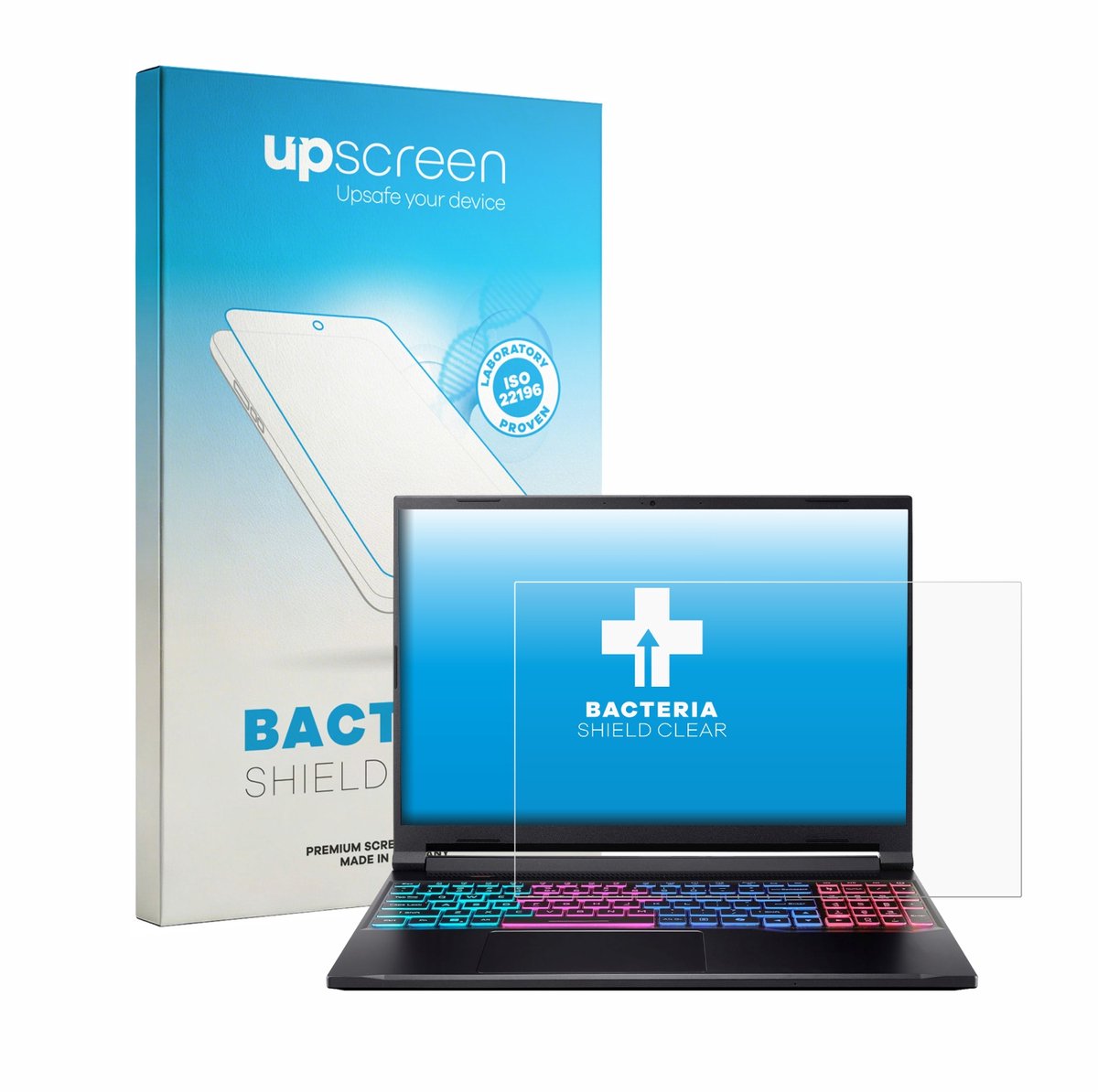 upscreen - Screenprotector voor Acer Nitro V16S - Folie Beschermfolie transparant antibacterieel