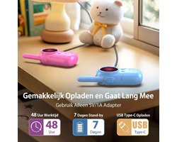 SP® Walkie talkie - Talkie-walkie pour enfants - Talkie-walkie - Bleu/Rose - 13cm x 7cm x 5cm