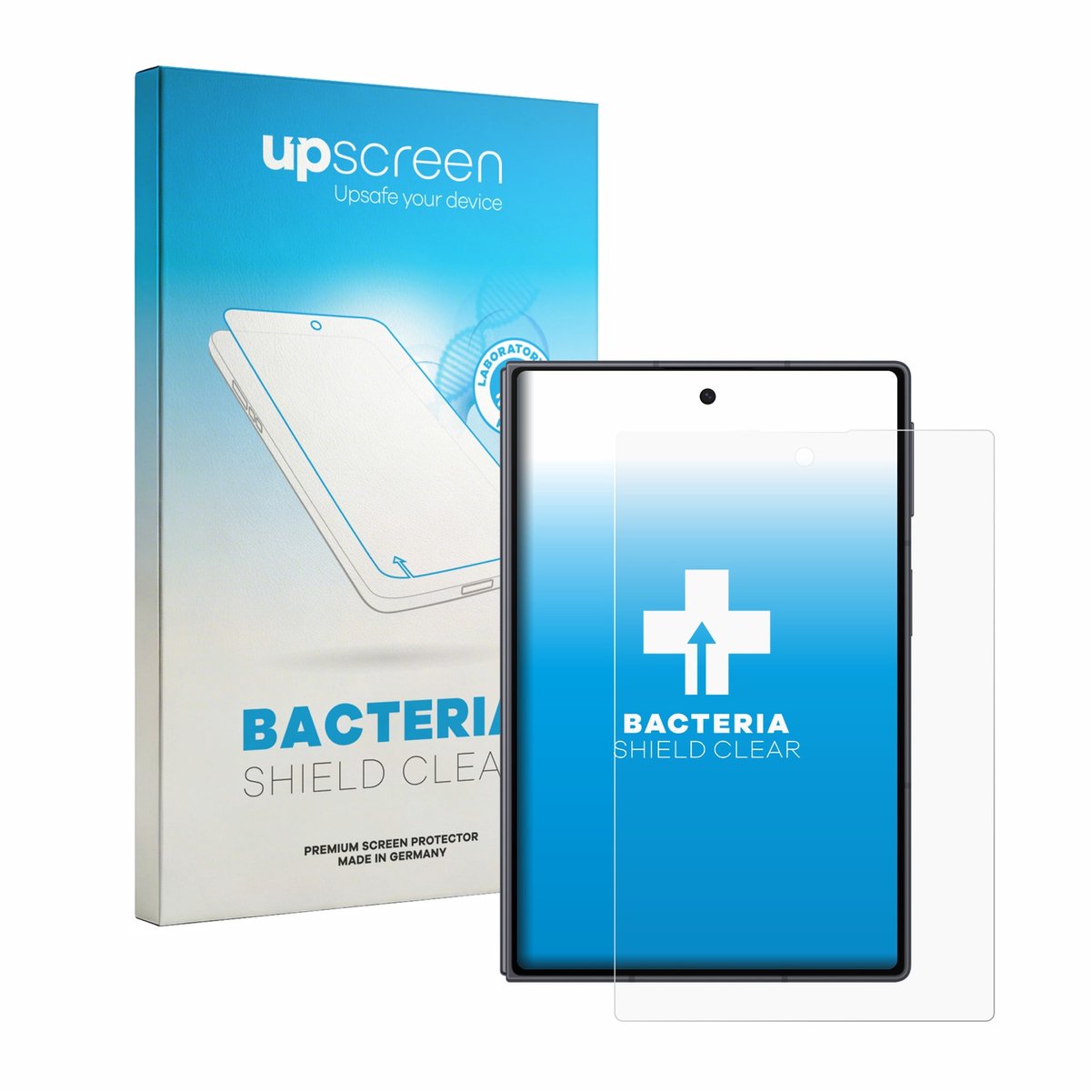 upscreen - Screenprotector voor Samsung Galaxy Z Fold 8 - Folie Beschermfolie transparant antibacterieel