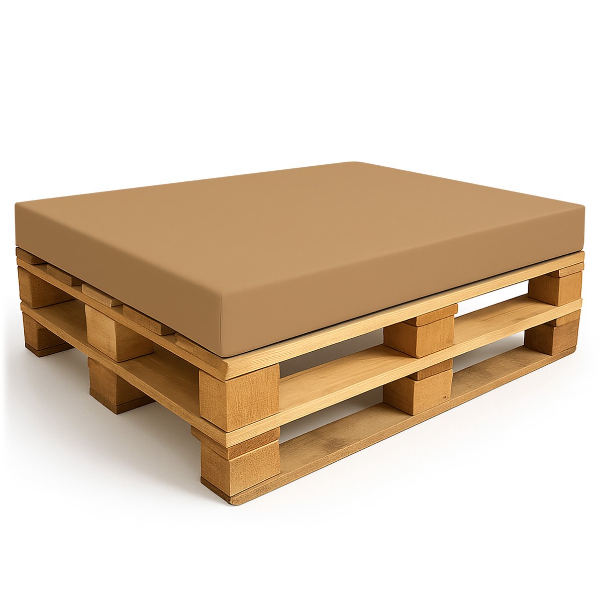 Paletkussens Outdoor Europallet Zitkussen 120x80 cm - Schuimrubber zitkussen voor pallets en palletbank Beige
