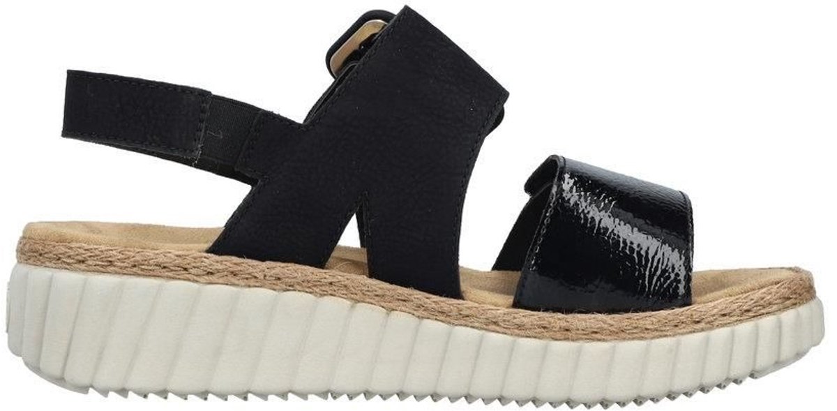 Rieker 69260-00 sandalen klittenband zwart maat 36 Extra wijd
