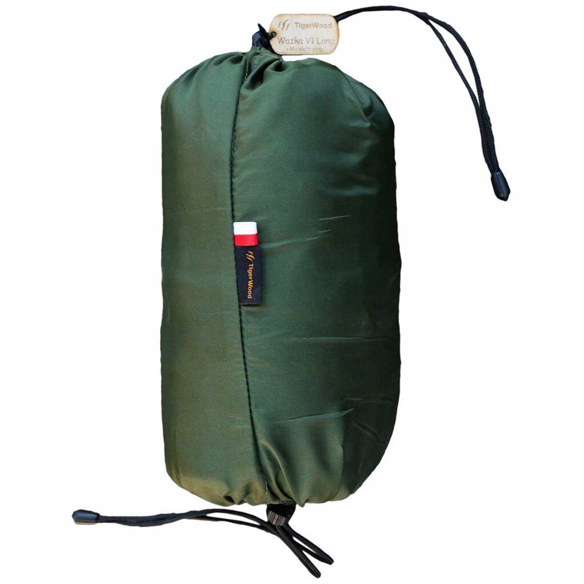 TigerWood Ważka V1 Long Pocket Hamak Khaki met Muskietennet