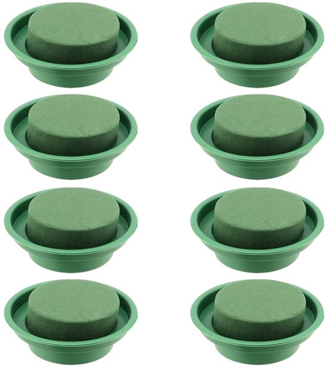 Bloemensteekschuim 12 cm - Set van 8 - Steekspons - Waterretentie - Stabiliteit - Modern grijs