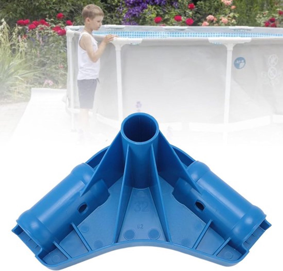 Hoekverbinding voor Zwembadframe | Robuuste PP-constructie | Verbeterde Stabiliteit | Beugel voor P61016 Zwembad | Duurzame Kwaliteit