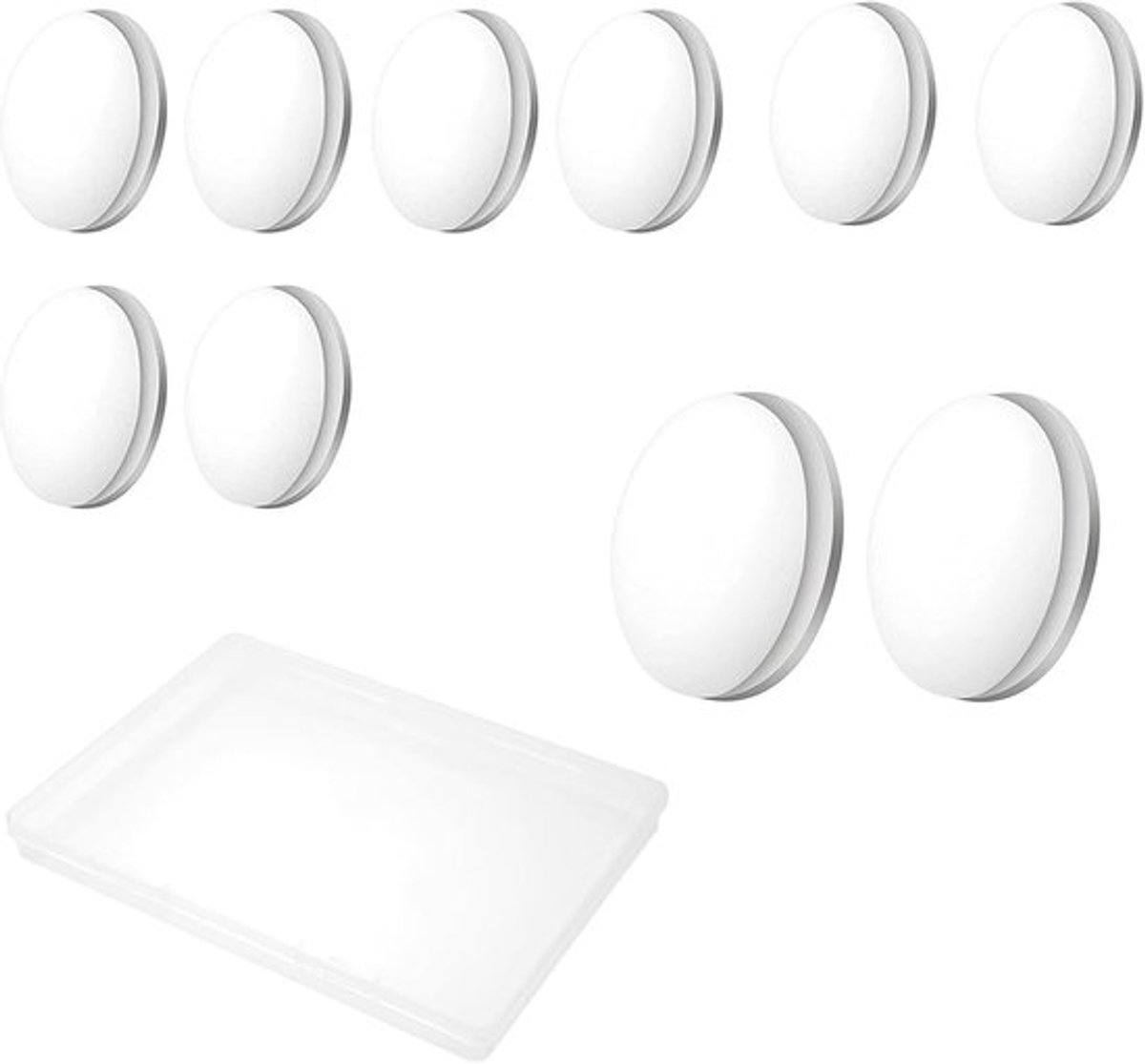 10 stuks douchegordijnmagneten, wit, rond, magnetisch, gordijnmagneten, gordijnverzwaarders, geschikt voor gordijnen, tafelkleden, douchegordijnen