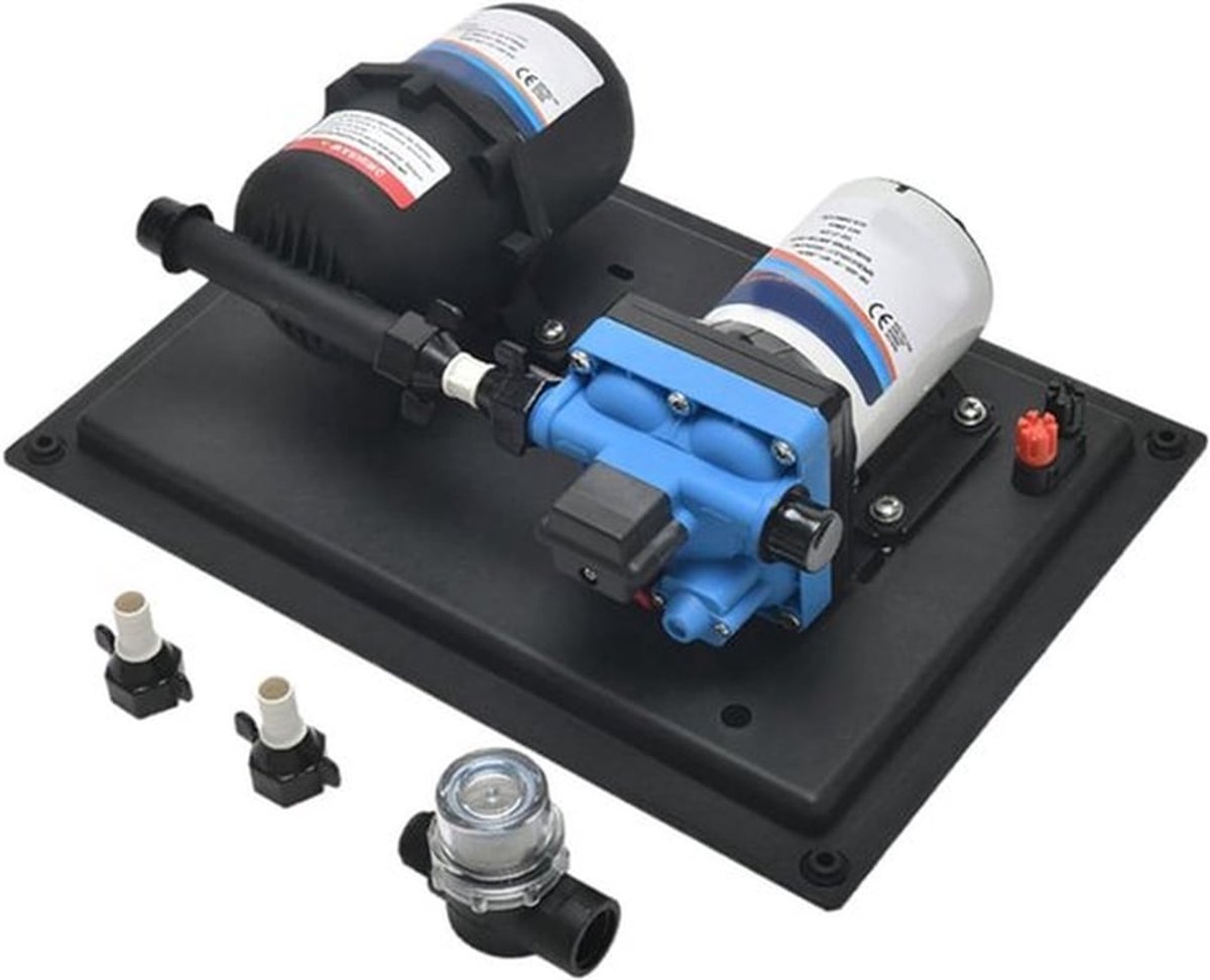 12V Waterpompset voor Campers en Boten - 3,5 GPM - 13,5 l/min - 45 psi - Zelfaanzuigend - Zoetwatertank - Drukschakelaar - Jachtbenodigdheden