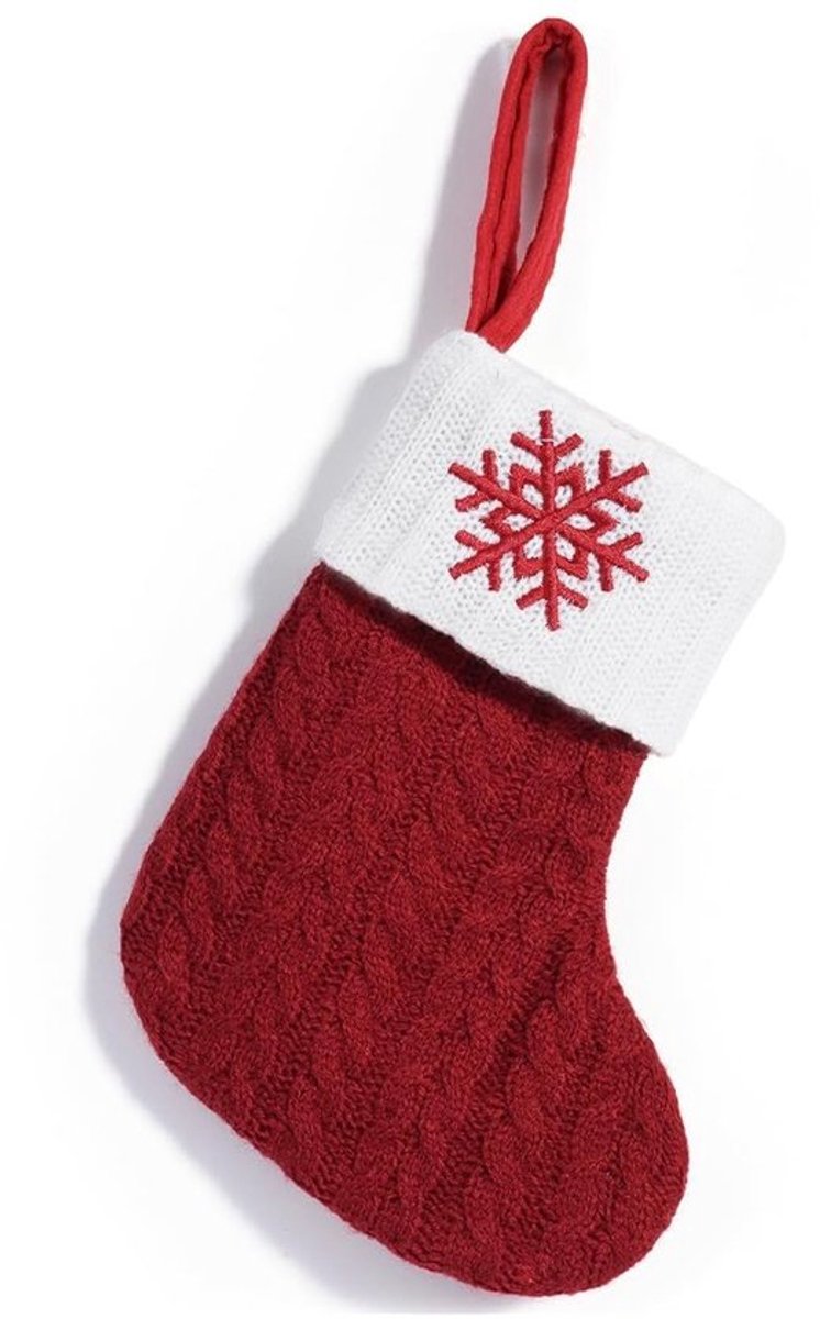 Kerstkous 18 cm - Gepersonaliseerd - Luxe Katoen - Handgemaakt - Monogram - Zachte Manchetten - Kerstkousen