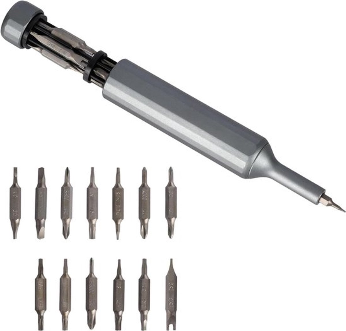 - Ratelschroevendraaier set - Magnetische bitjes - 27-in-1 - DIY Klussen - Schroeven - Geschikt voor diverse modellen - Metaalkleur