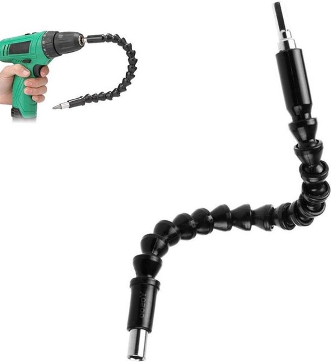 Flexibele Verlengschroevendraaier - Boorschroevendraaier Bevestigingsbit - Elektrische Schroevendraaier - Handboor - Zwarte - 11,6 Inch - Meerdere Hoeken - Geschikt voor elektrisch gereedschap