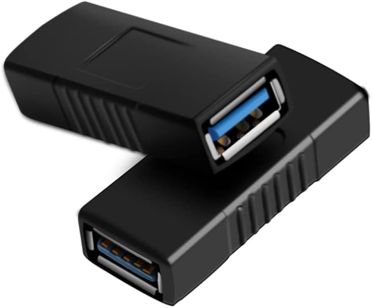 USB 3.0 koppeladapter, Type A vrouwelijk naar vrouwelijk brugverlengingsstekkers (2 stuks)