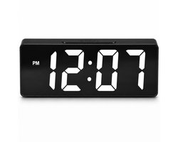 Digitale Wekker - Dubbel Alarm - LED-Display - Zwart